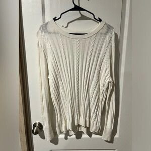 A New Day XXL long sleeve sweater top in off white/cream.
